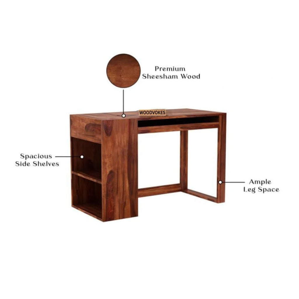 Solid Sheesham Wood Study Table for Home & Office