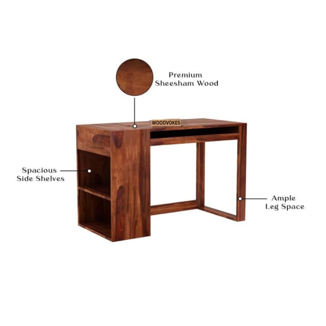 Solid Sheesham Wood Study Table for Home & Office