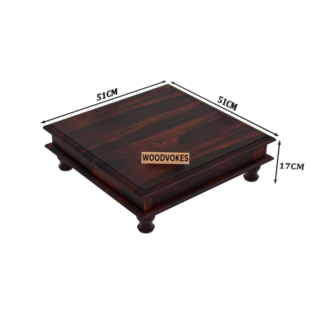 Sheesham Wood Pooja Chowki for Home Temple