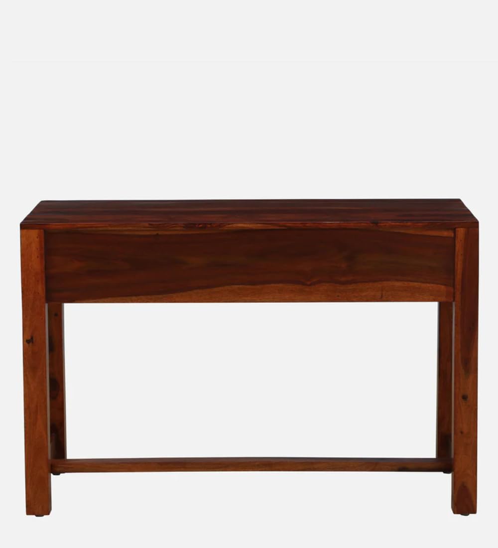 Solid Sheesham Wood Study Table with 2 Drawer Storage