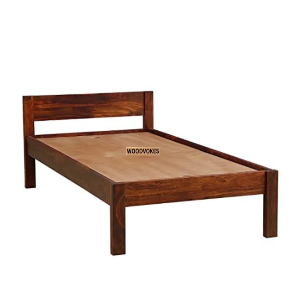 Solid Sheesham Wood Single Bed for Bedroom
