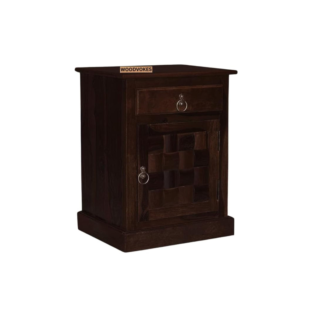 Solid Sheesham Wood Bedside Table for bedroom
