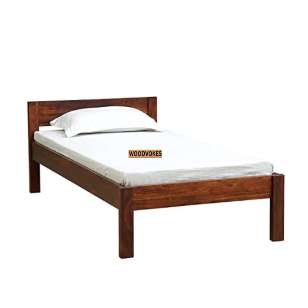 Solid Sheesham Wood Single Bed for Bedroom