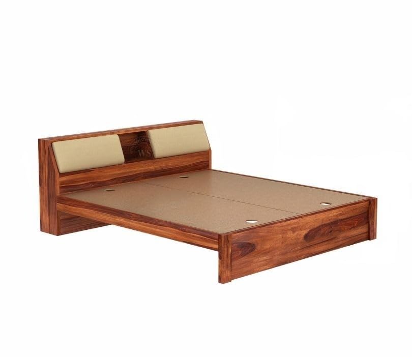 Sheesham Wood Queen Size Bed Without Storage