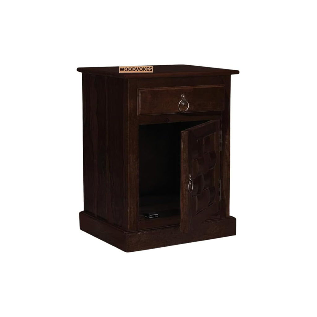 Solid Sheesham Wood Bedside Table for bedroom