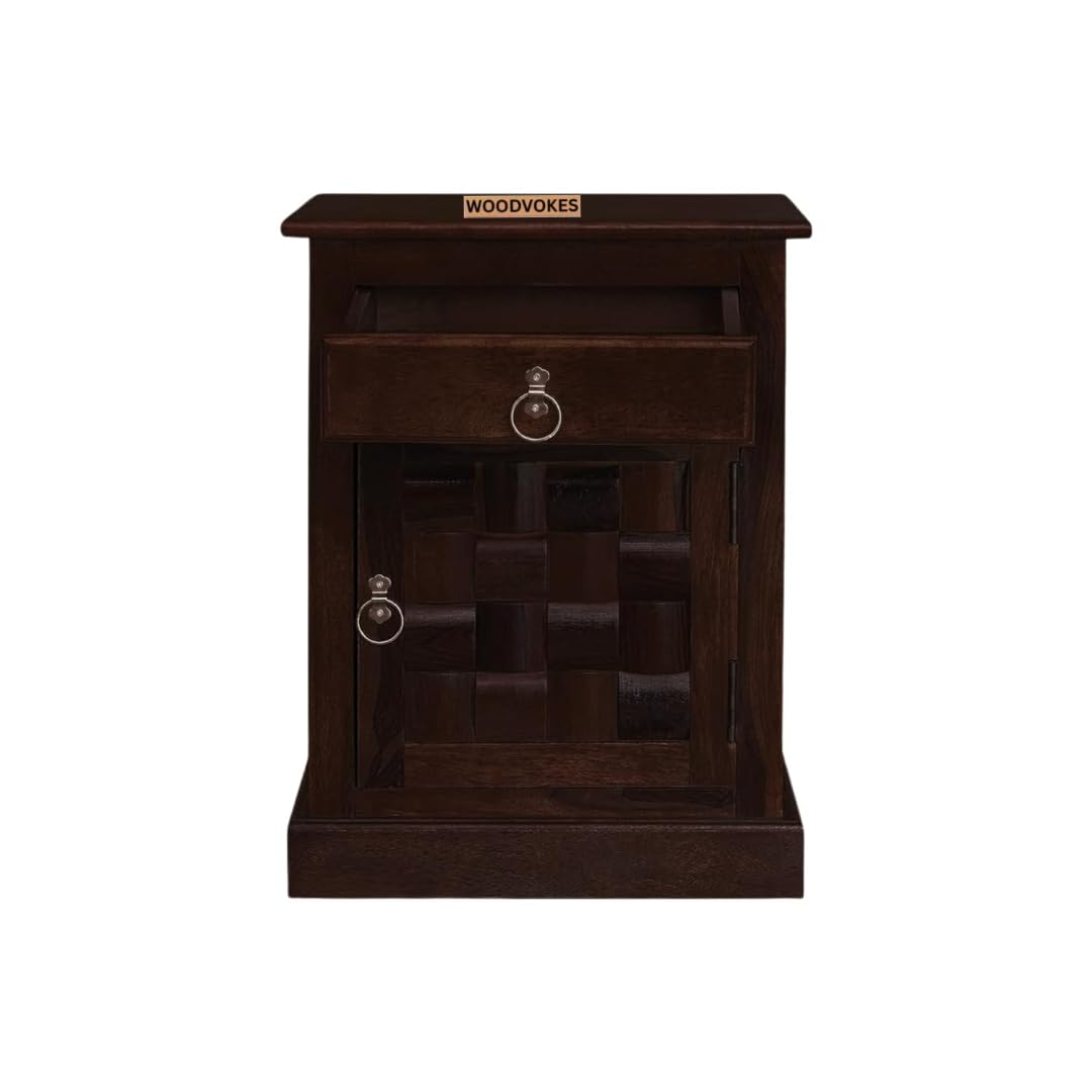 Solid Sheesham Wood Bedside Table for bedroom