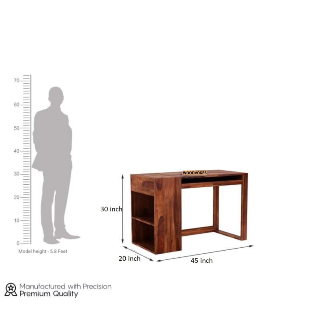 Solid Sheesham Wood Study Table for Home & Office