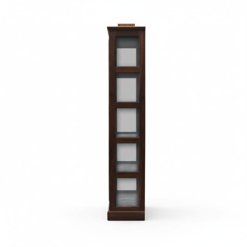 Solid Wooden Book Shelf with Glass Door for Home,Library