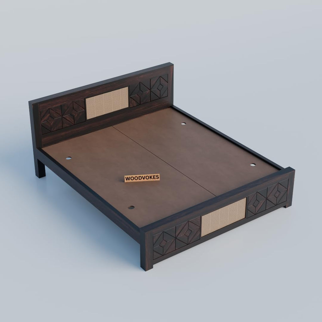 Solid Sheesham Wood king size Bed Without Storage