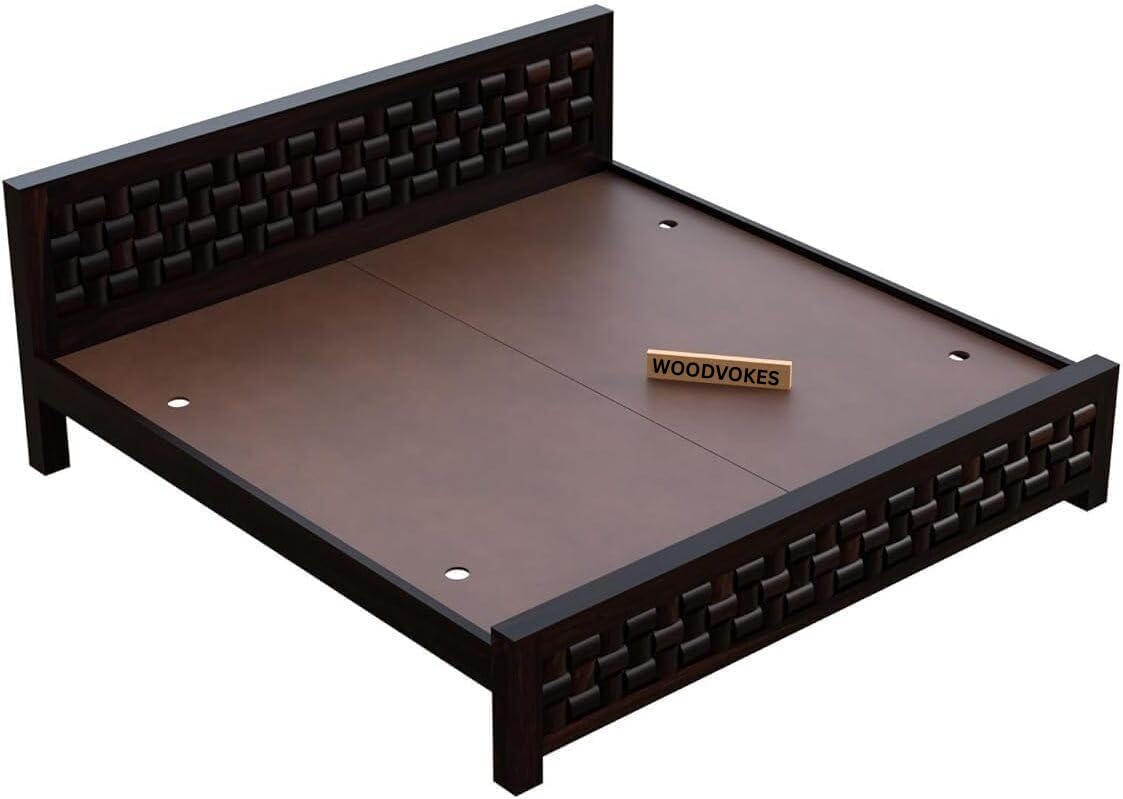 Solid Sheesham Wood queen size Bed Without Storage