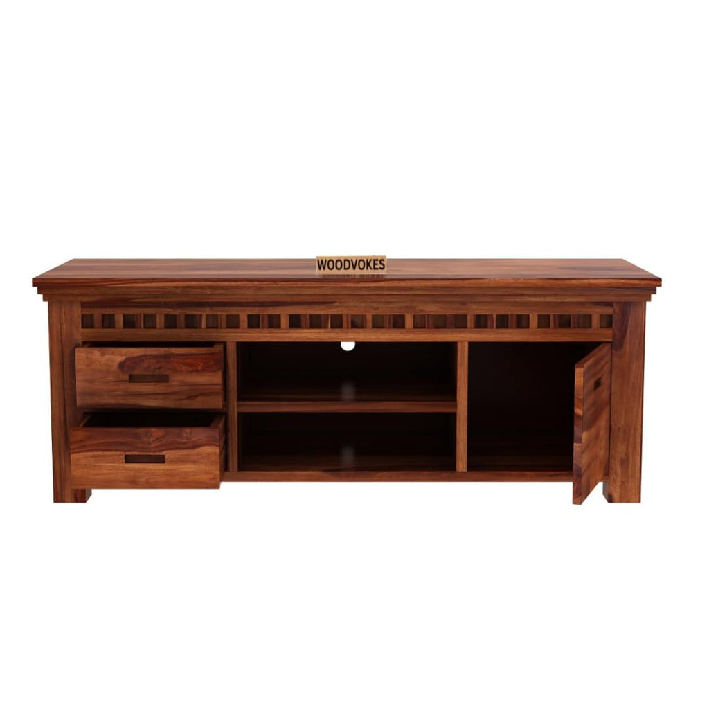 Sheesham Wood TV Cabinet with 2 Drawers