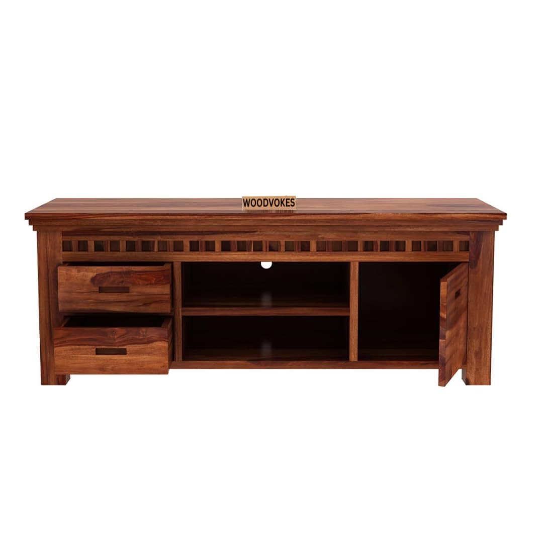 Sheesham Wood TV Cabinet with 2 Drawers