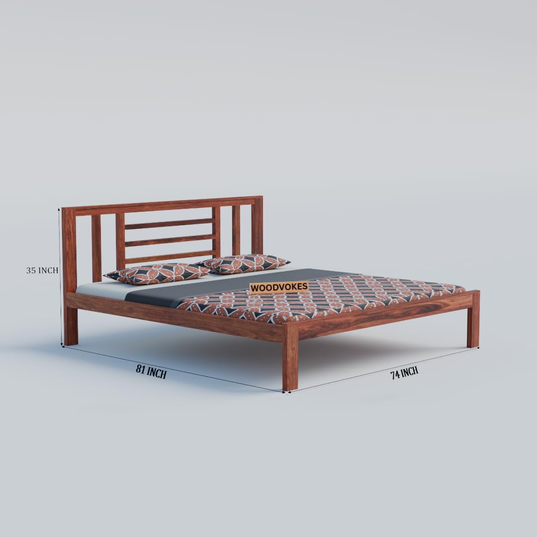 Solid Sheesham Wood king size Bed Without Storage