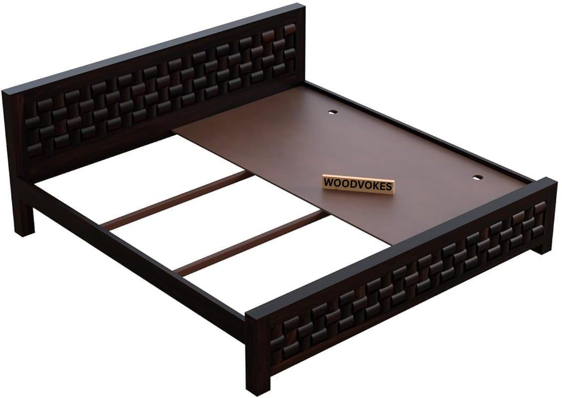 Solid Sheesham Wood queen size Bed Without Storage