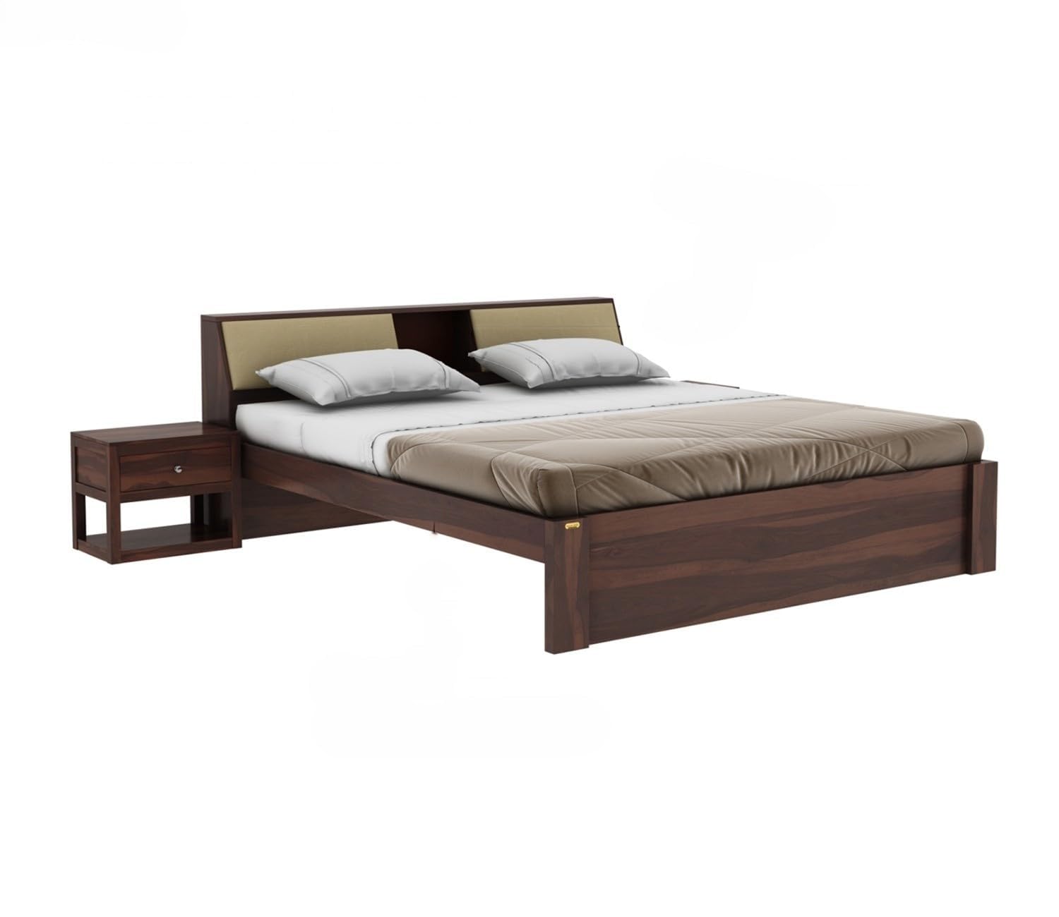 Solid Sheesham king Size Bed without storage