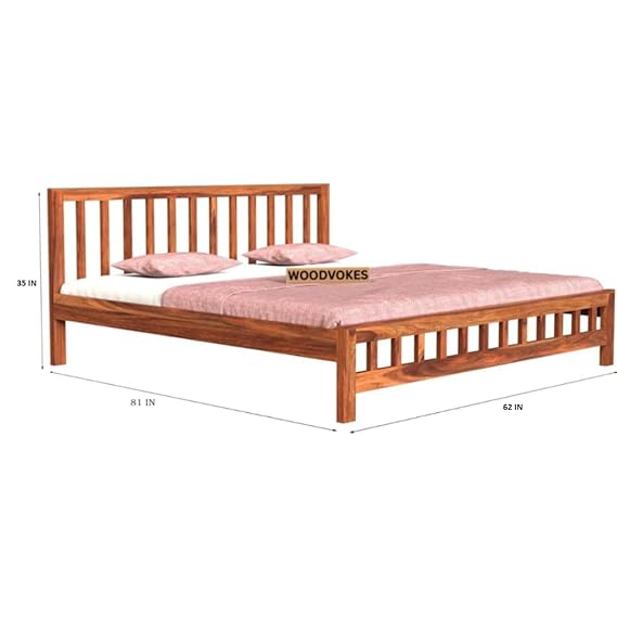Sheesham Wood queen size Bed Without Storage