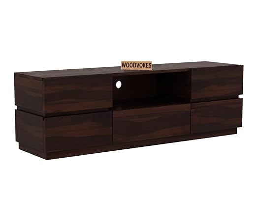 Solid Sheesham Wood TV Unit for Living Room