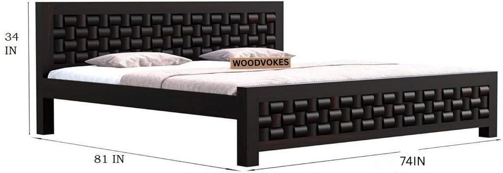 Solid Sheesham Wood king size Bed Without Storage