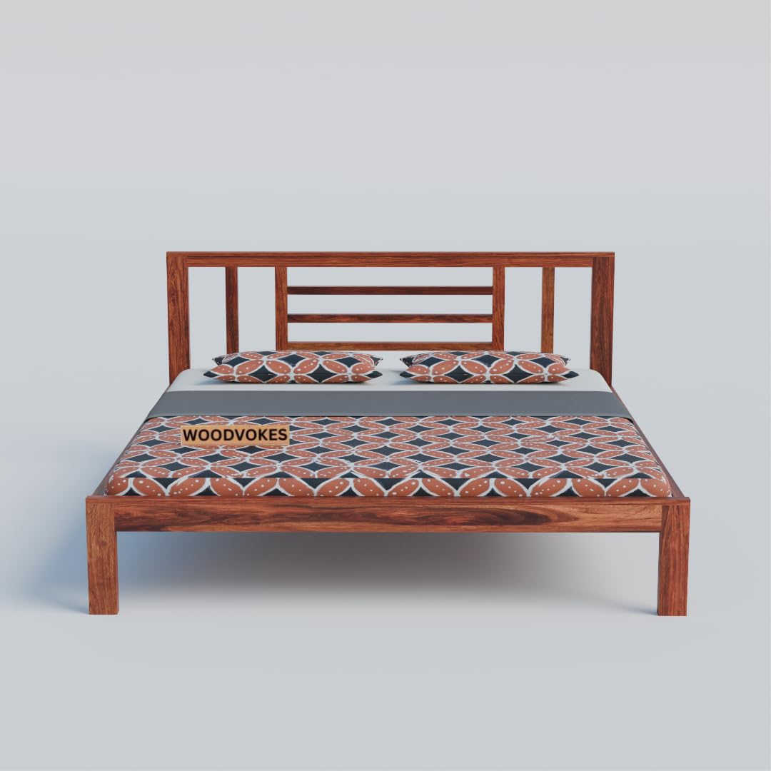 Solid Sheesham Wood king size Bed Without Storage