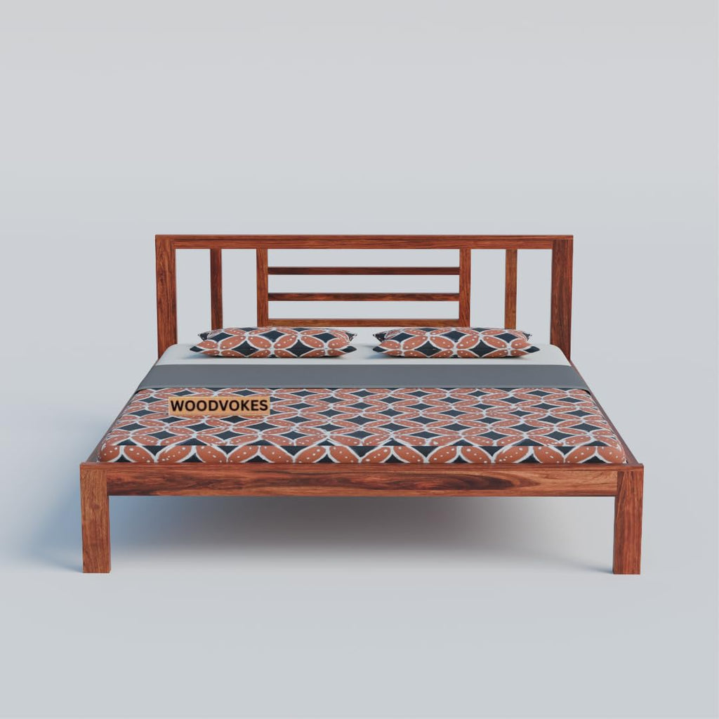 Solid Sheesham Wood queen size Bed Without Storage