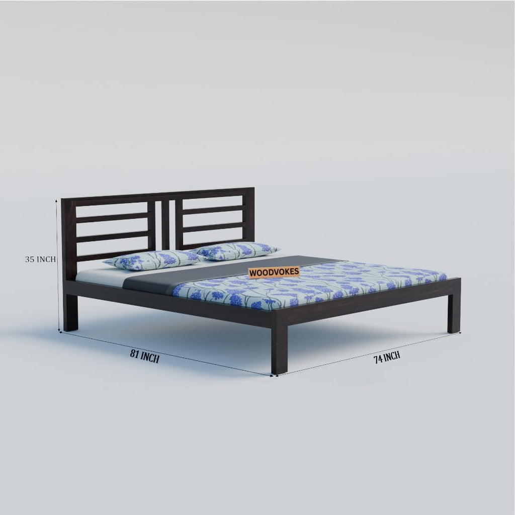 Solid Sheesham Wood king size Bed Without Storage