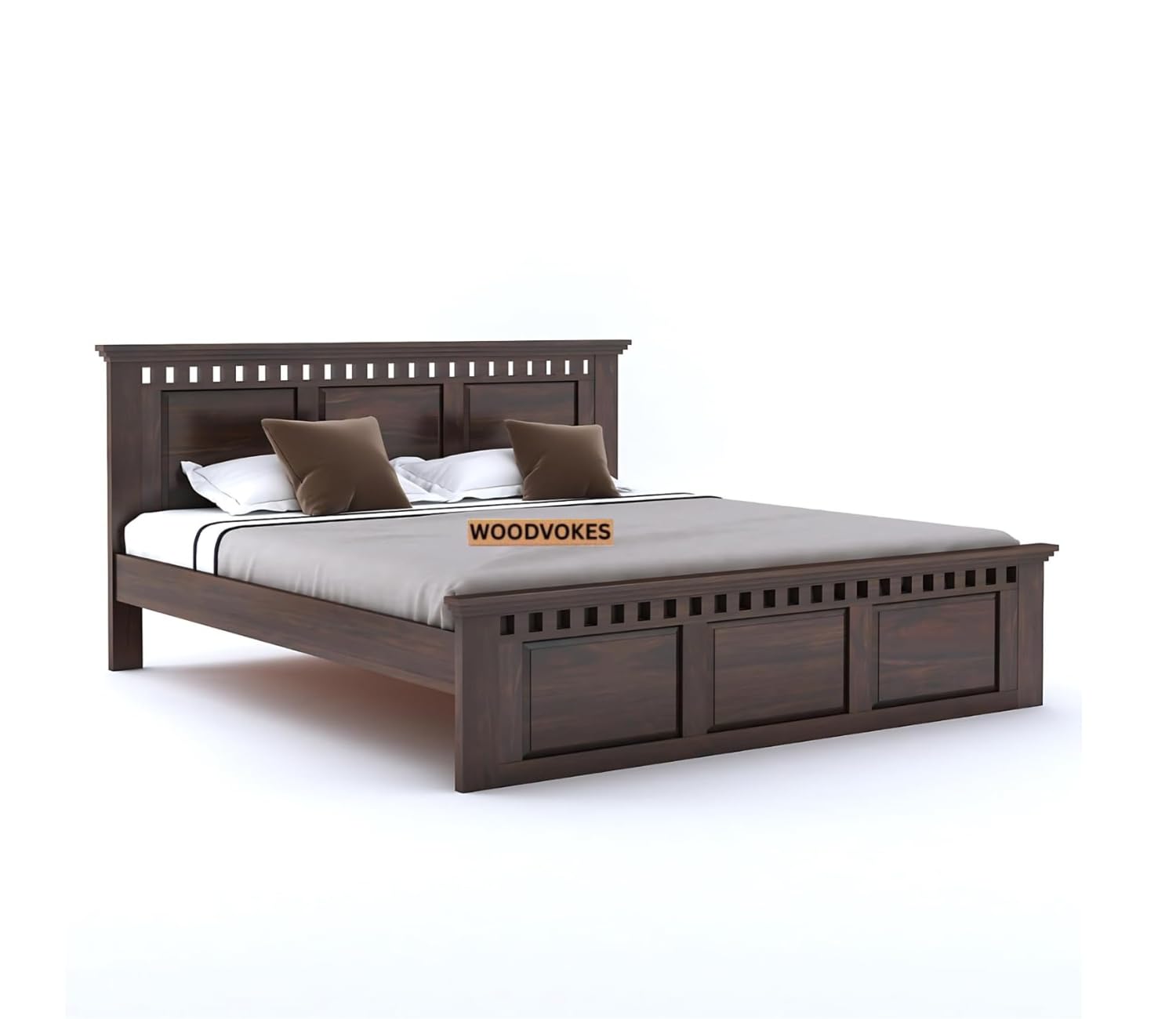 Solid Sheesham Wood queen size Bed Without Storage
