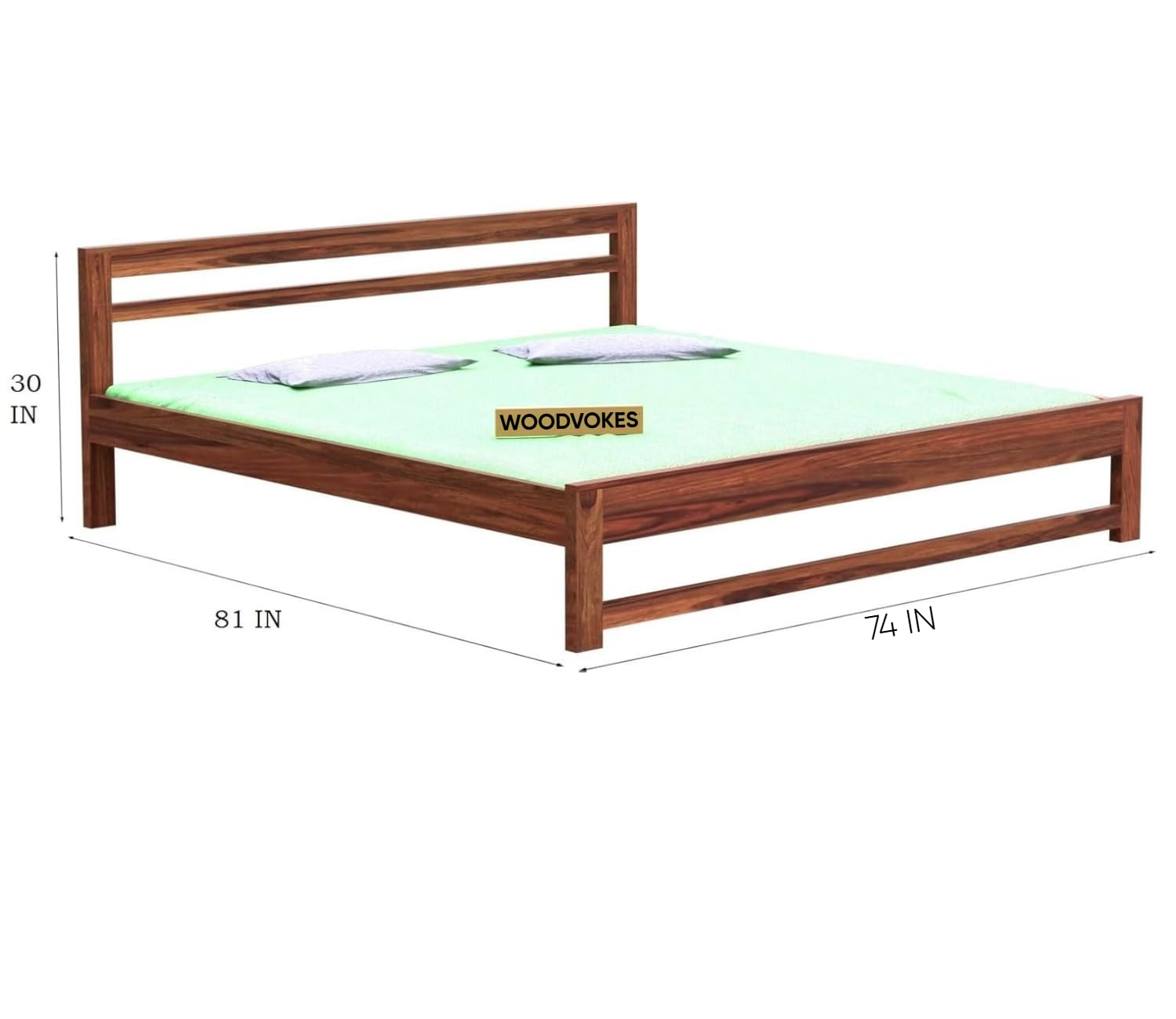 Sheesham Wood king size Bed Without Storage