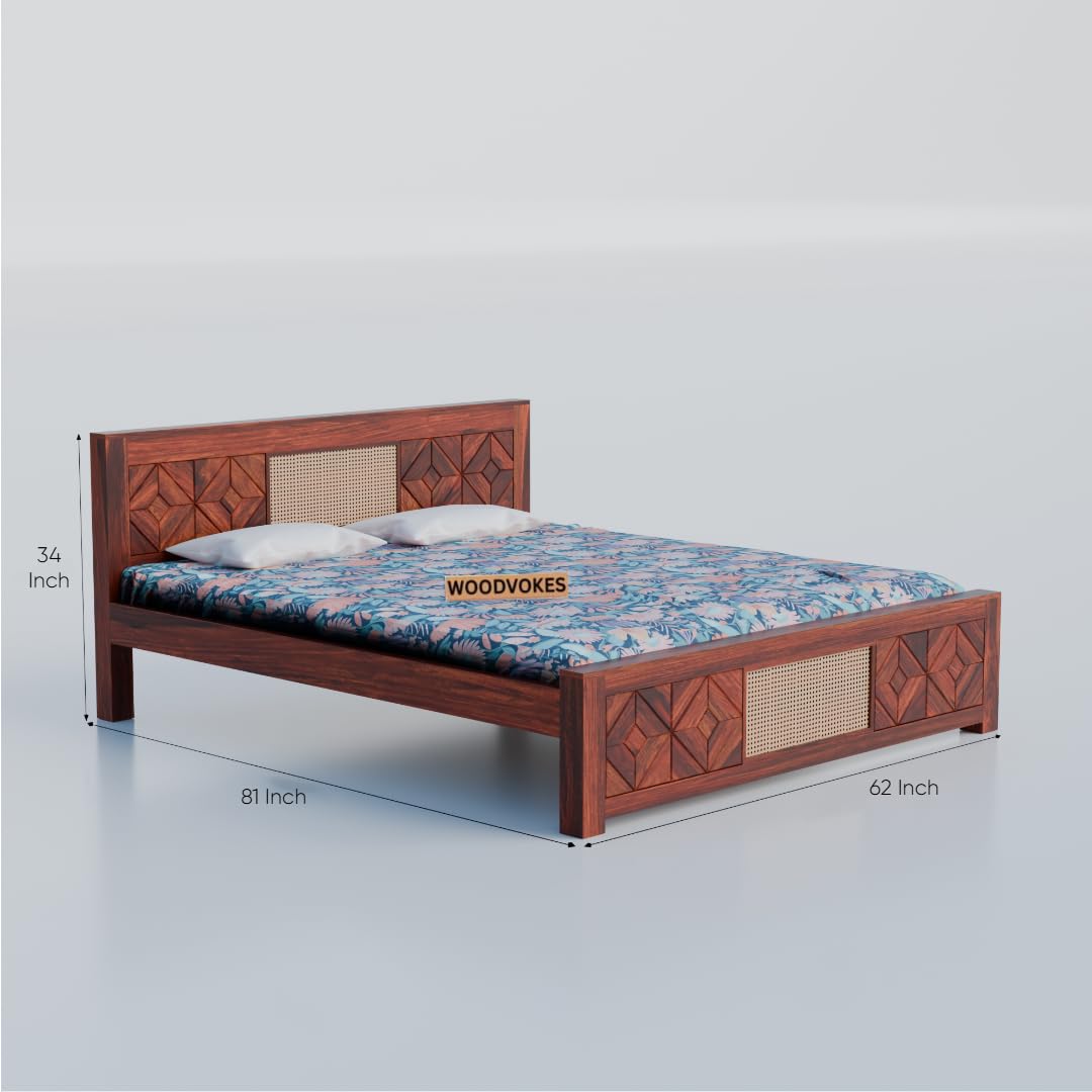 Sheesham Wood queen size Bed Without Storage