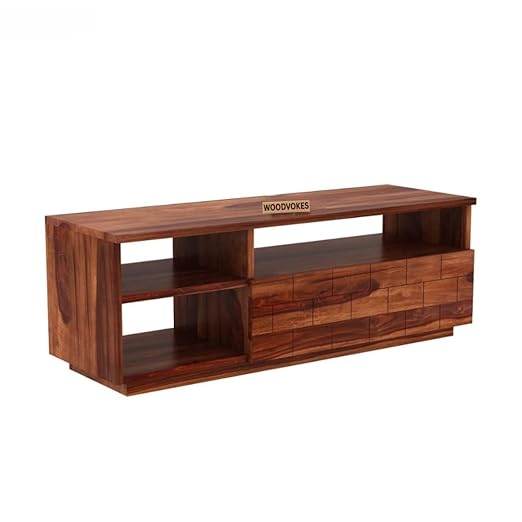 Solid Sheesham Wood TV Unit for Living Room