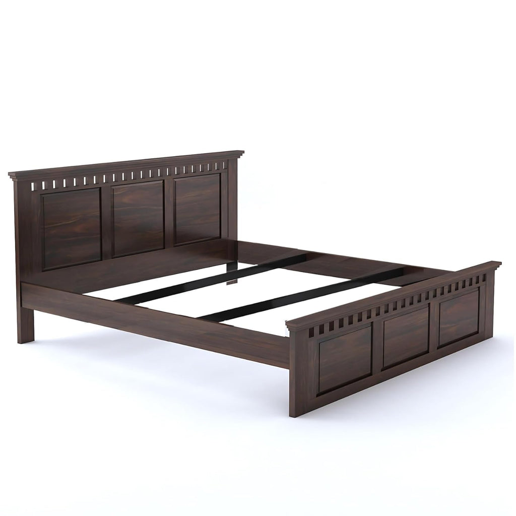 Solid Sheesham Wood queen size Bed Without Storage