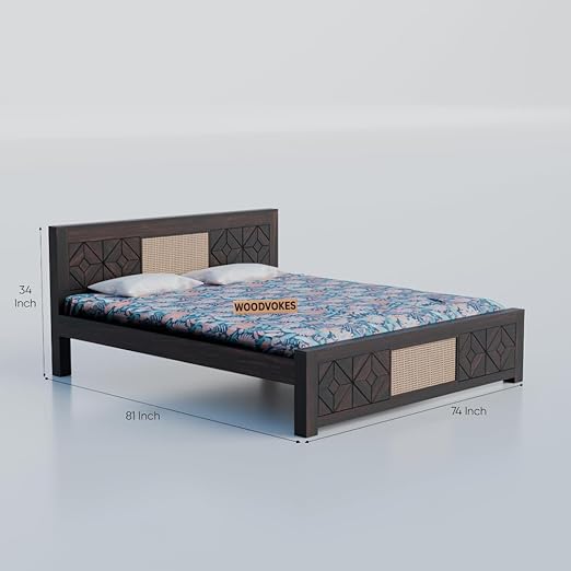 Solid Sheesham Wood king size Bed Without Storage