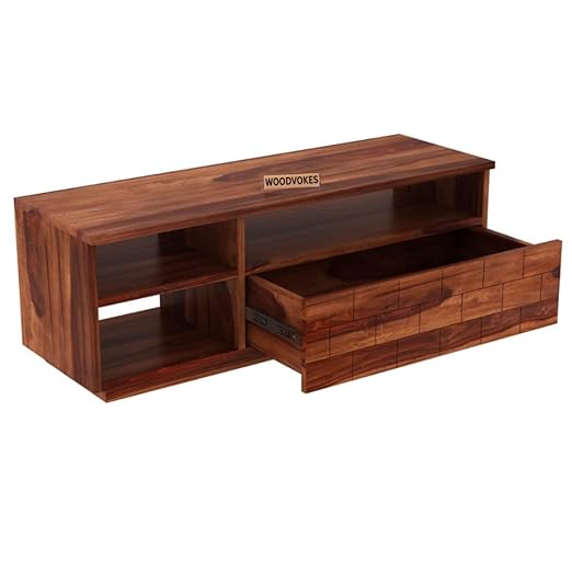 Solid Sheesham Wood TV Unit for Living Room
