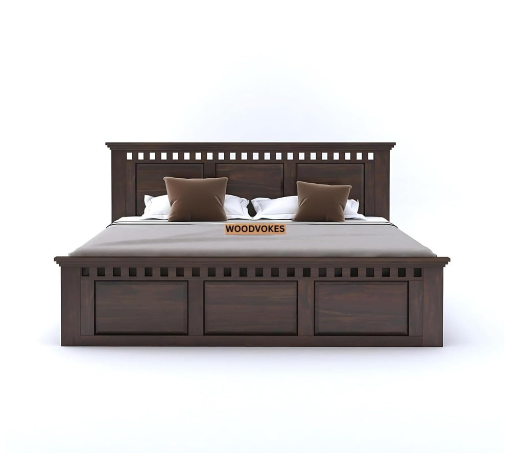 Solid Sheesham Wood queen size Bed Without Storage