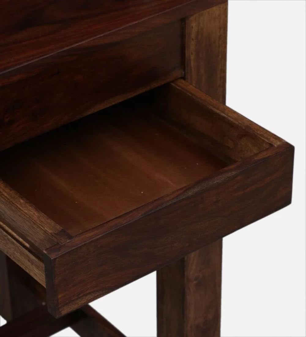 Solid Sheesham Study Table with 2 Drawer Storage
