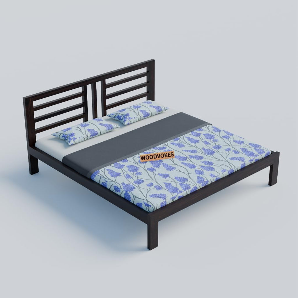 Solid Sheesham Wood queen size Bed Without Storage