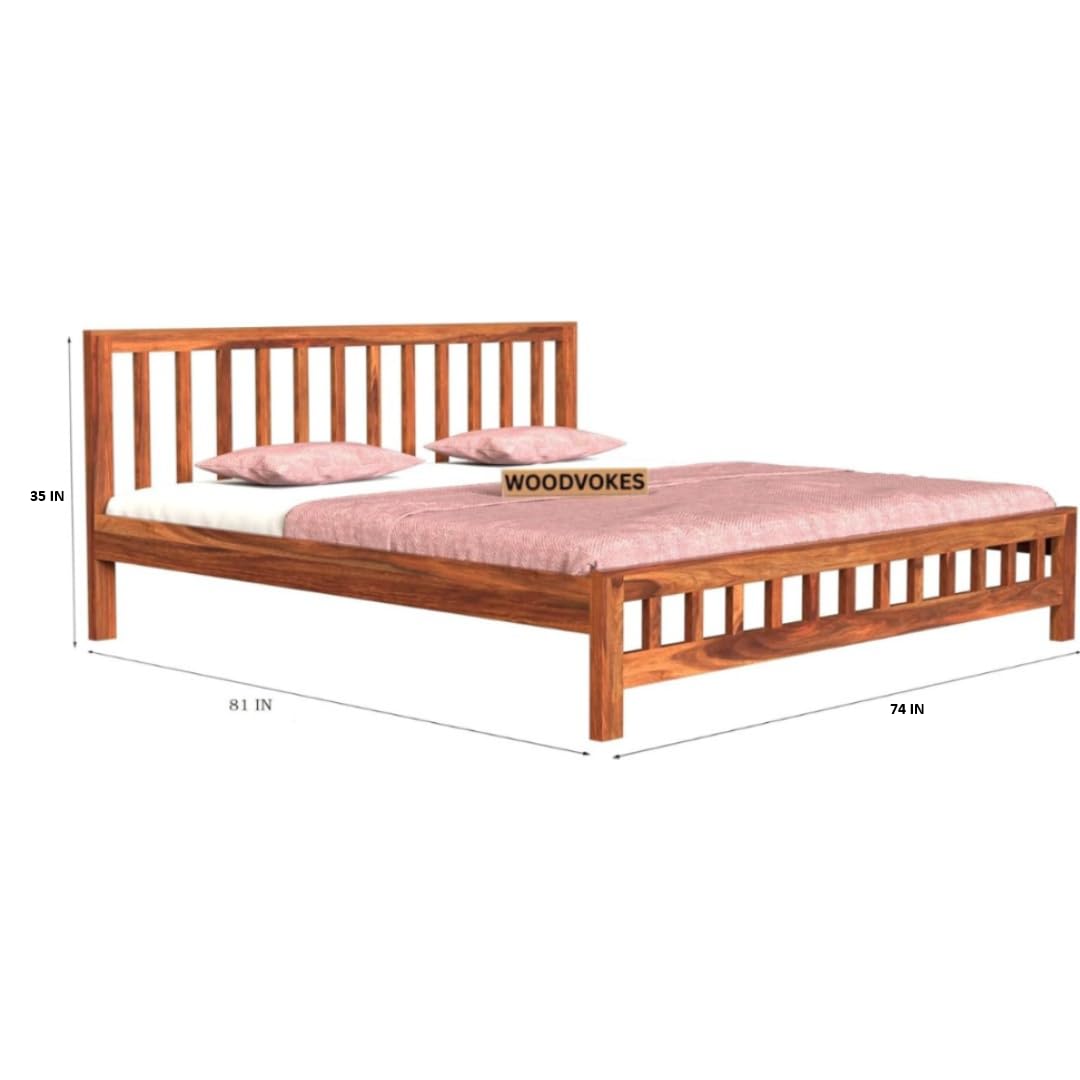 Solid Sheesham Wood king size Bed Without Storage