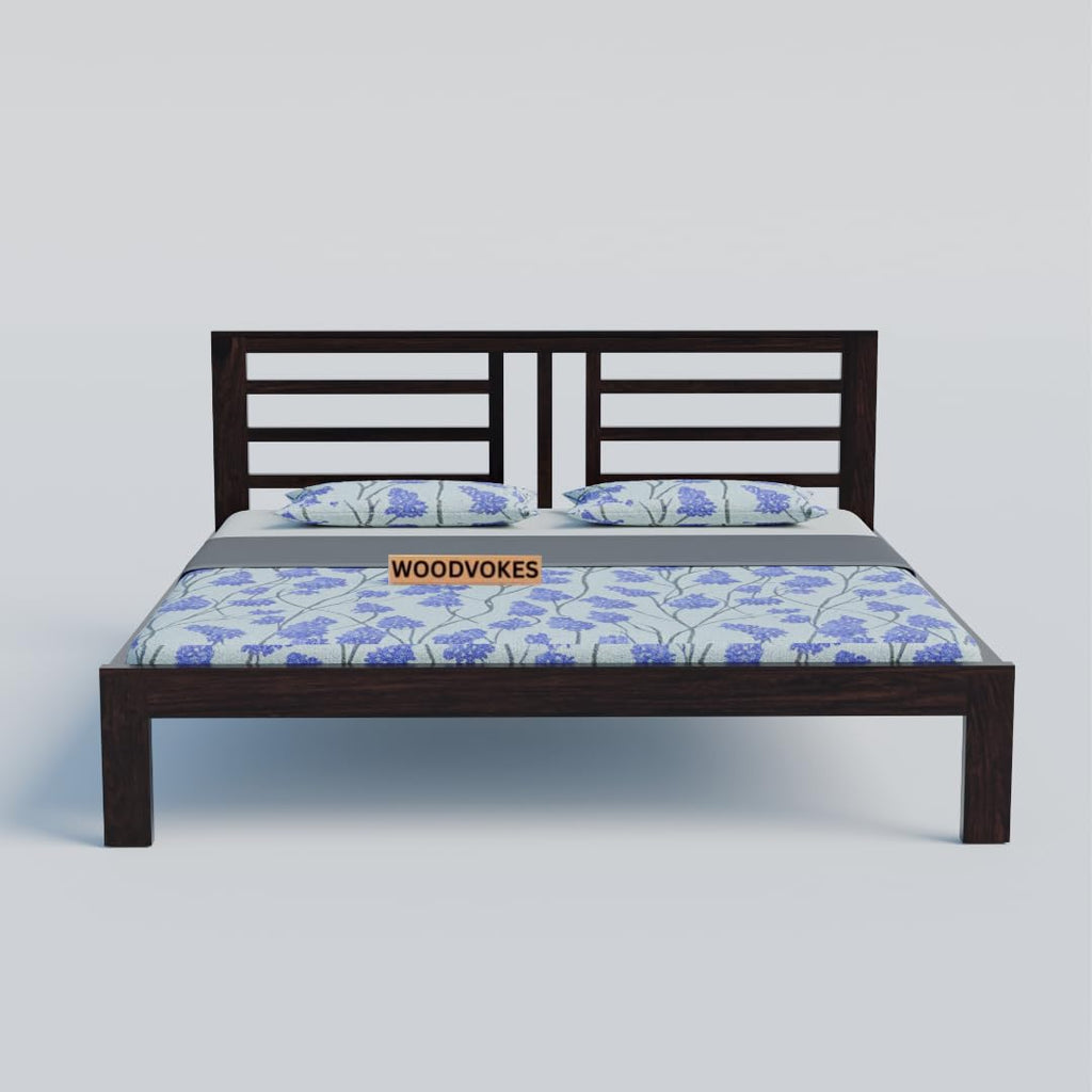 Solid Sheesham Wood queen size Bed Without Storage