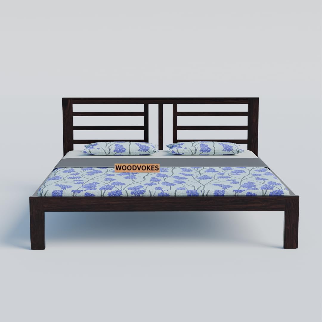 Solid Sheesham Wood queen size Bed Without Storage