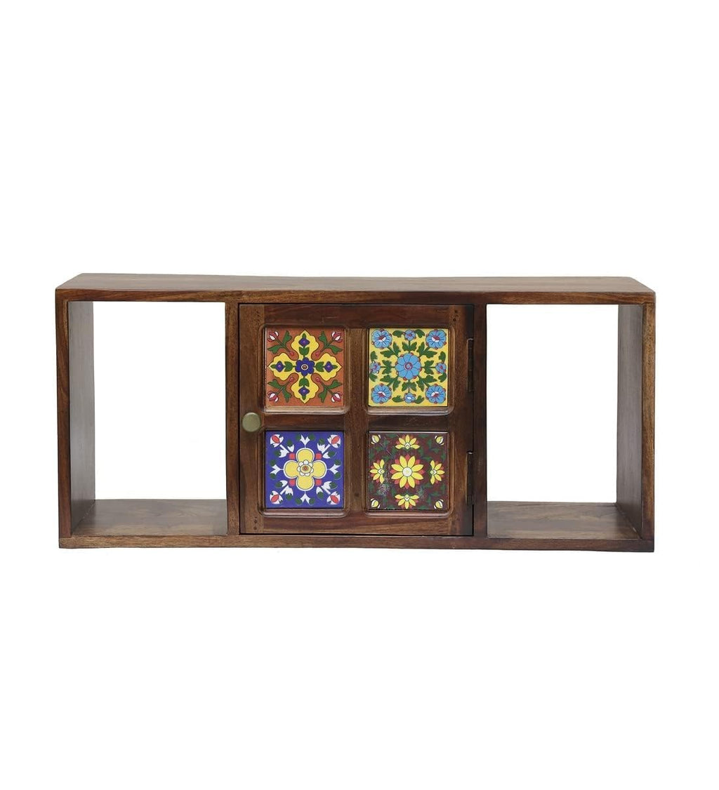 Solid Sheesham Wooden Wall Shelves for Home Library