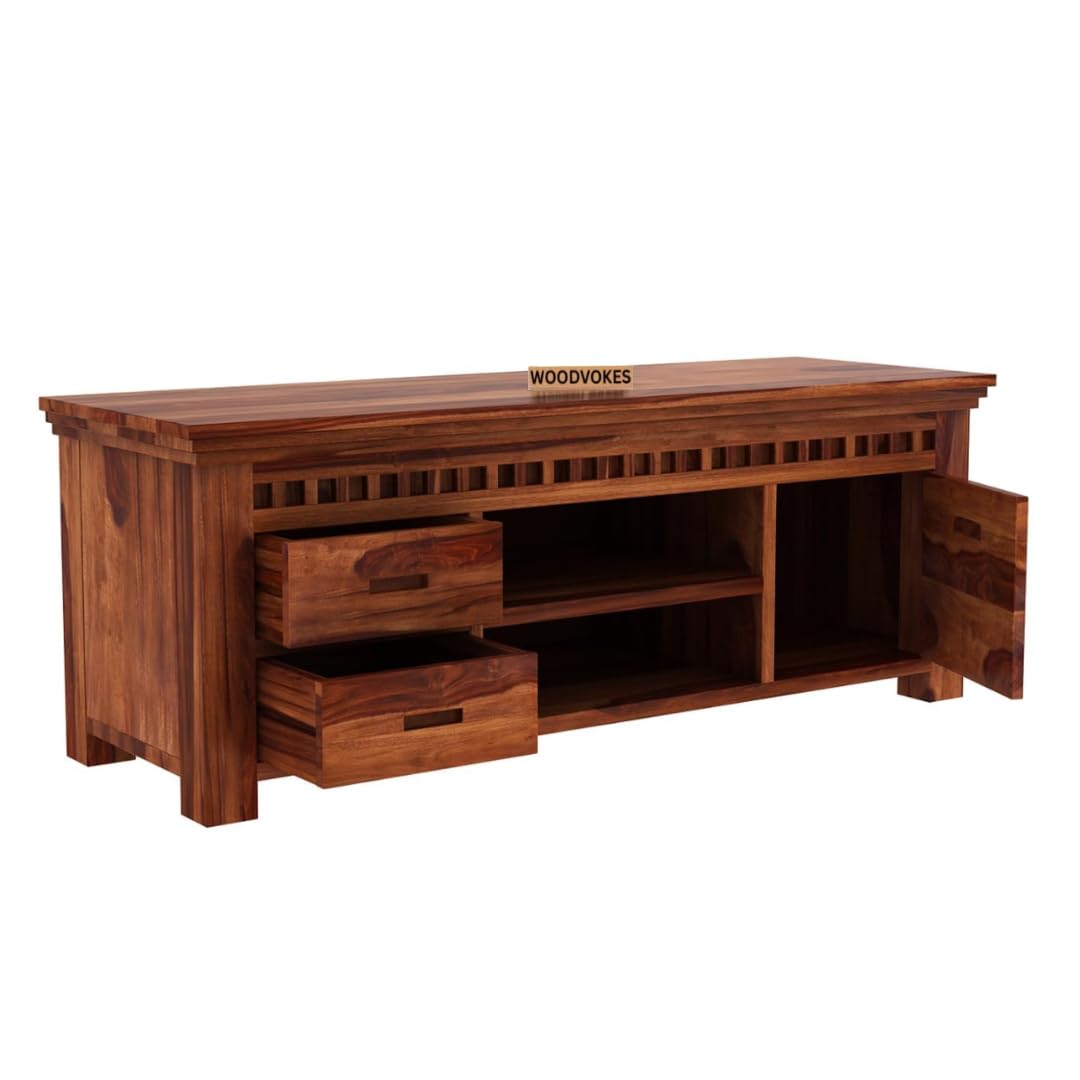 Sheesham Wood TV Cabinet with 2 Drawers