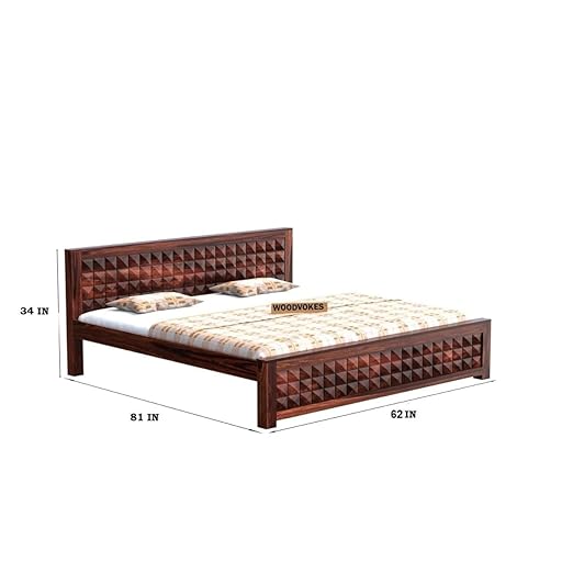 Solid Sheesham Wood queen size Bed Without Storage