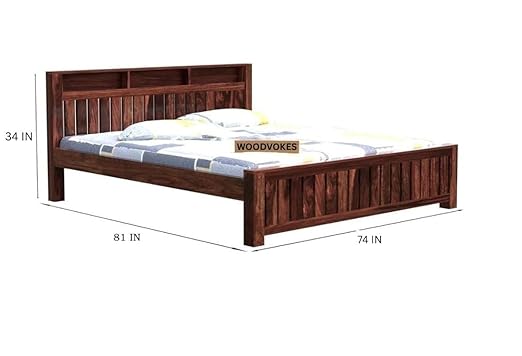 Solid Sheesham Wood king size Bed Without Storage