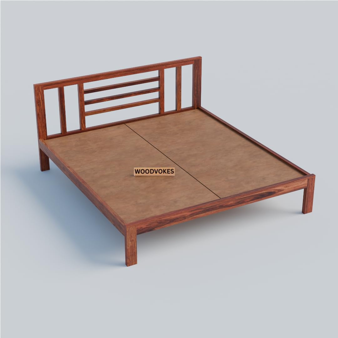Solid Sheesham Wood king size Bed Without Storage