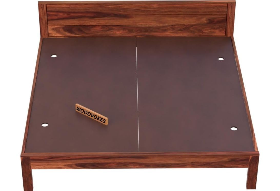 Solid Sheesham Wood Single Bed with Headboard & Footboard