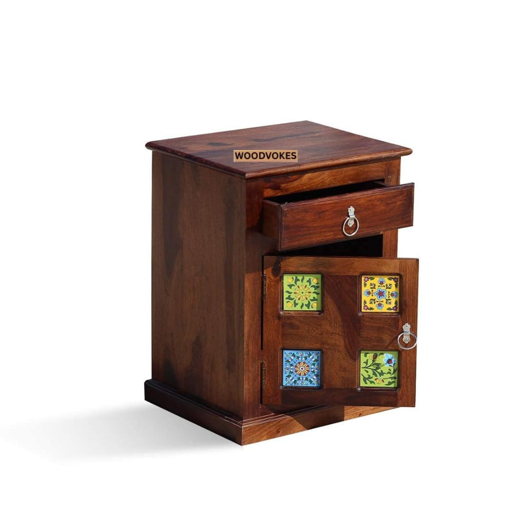 Solid Sheesham Wood Bedside Table