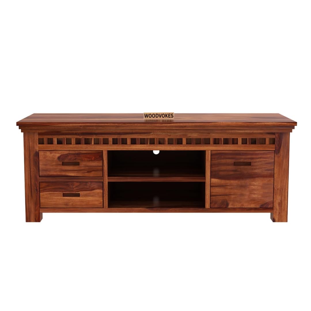 Sheesham Wood TV Cabinet with 2 Drawers