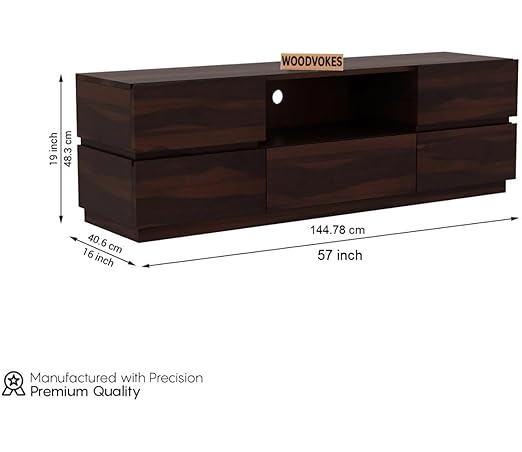 Solid Sheesham Wood TV Unit for Living Room
