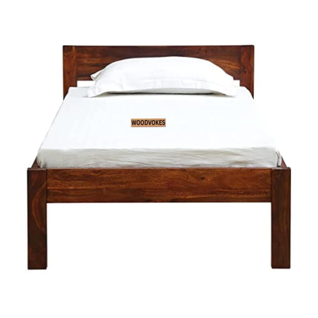 Solid Sheesham Wood Single Bed for Bedroom
