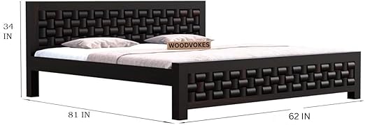Solid Sheesham Wood queen size Bed Without Storage