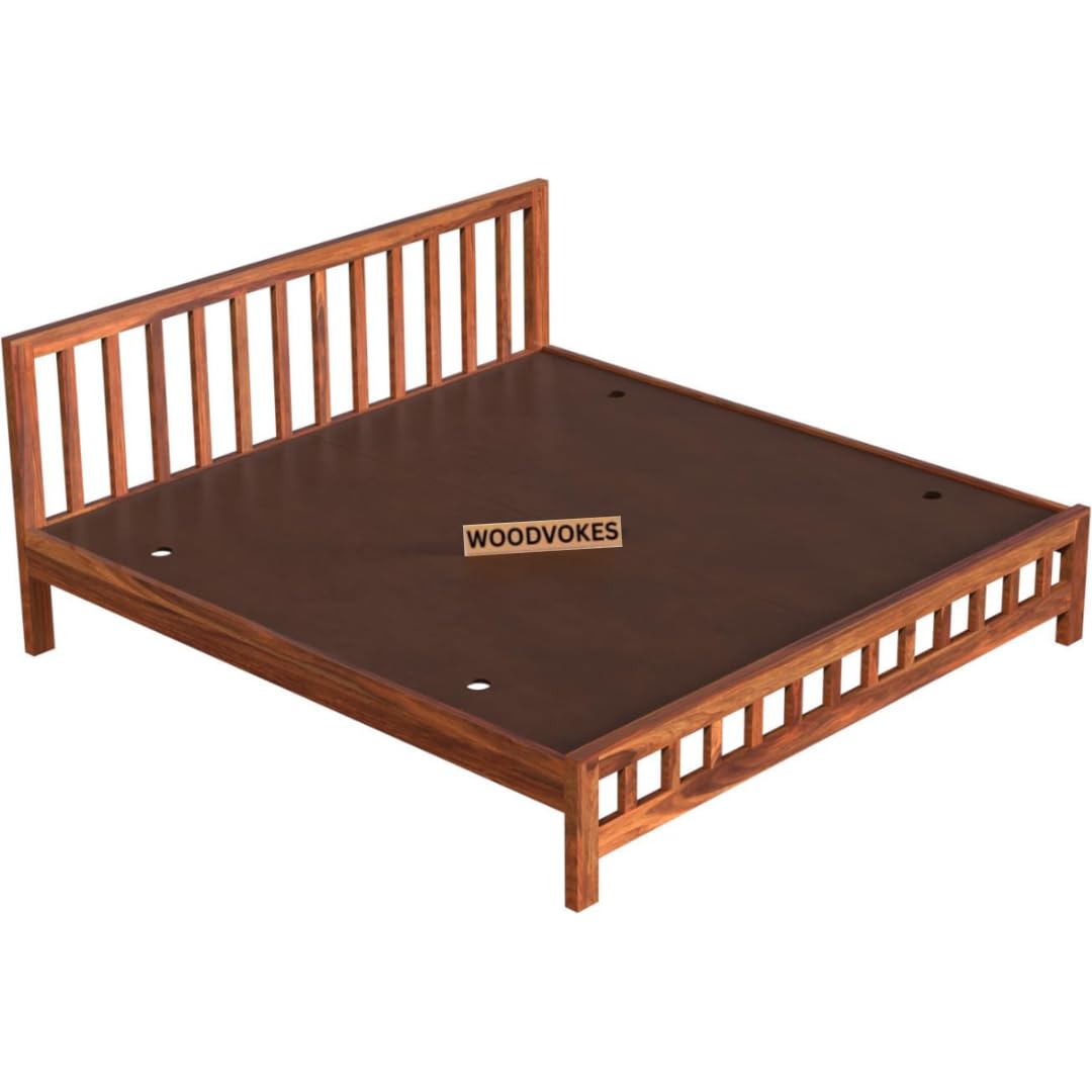 Solid Sheesham Wood king size Bed Without Storage